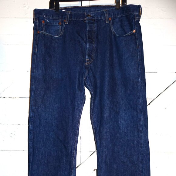 Levi's 501's Original Blue Button Fly Jeans 38/34 - Picture 1 of 5